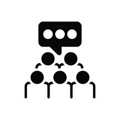 Black solid icon for focus group