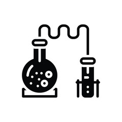 Black solid icon for science forensis