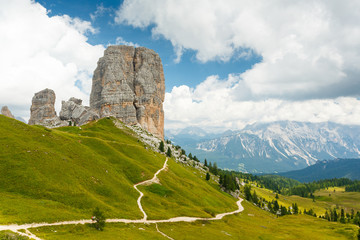 Cinque Torri in italian Alps