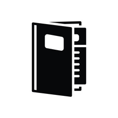 Black solid icon for folder files