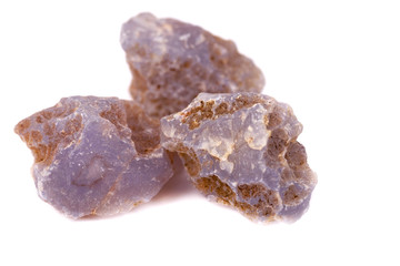 Chalcedony stone for accessories industrial isolate on white background