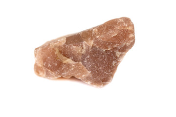 Sunstone mineral for accessories industrial isolate on white background