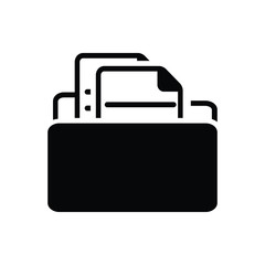 Black solid icon for storage