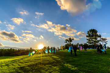 Summer camp in Changchun Sculpture Park, China 