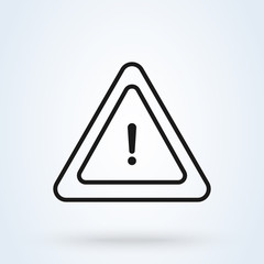 Hazard warning. line art Simple vector modern icon design illustration.