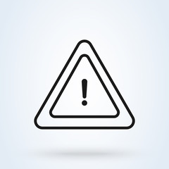 Hazard warning. line art Simple vector modern icon design illustration.