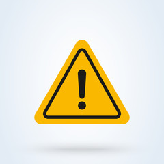 Hazard warning Simple vector modern icon design illustration.
