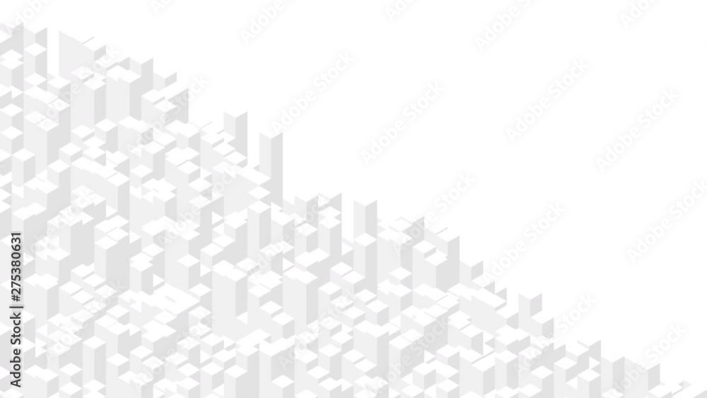 Poster cube box square bar 3d virtual isometric shuffle wave pattern, blockchain technology concept design 