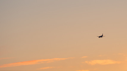 Plane at Sunset 2