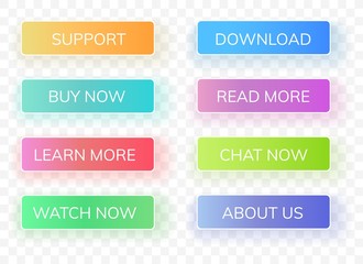 Interface gradient buttons