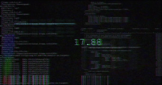 Glitch Noise Screen Code - 4K