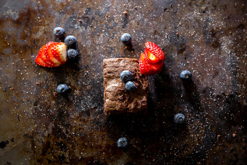 Triple Chocolate Brownie Slices with Macademia