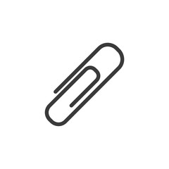 Attachment, paperclip icon template black color editable. Paperclip symbol vector sign isolated on white background. Simple logo vector illustration for graphic and web design.