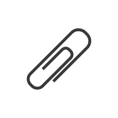 Attachment, paperclip icon template black color editable. Paperclip symbol vector sign isolated on white background. Simple logo vector illustration for graphic and web design.