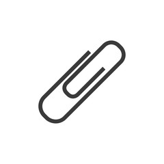 Attachment, paperclip icon template black color editable. Paperclip symbol vector sign isolated on white background. Simple logo vector illustration for graphic and web design.