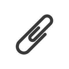Attachment, paperclip icon template black color editable. Paperclip symbol vector sign isolated on white background. Simple logo vector illustration for graphic and web design.