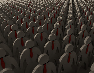 Fototapeta premium Business small white neat queue, teamwork