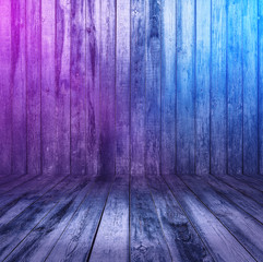 interior with neon lights