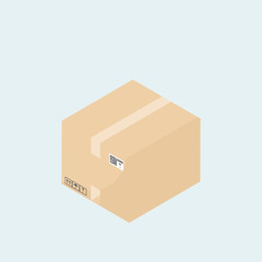Global packages delivery and parcels transportation concept, stack of cardboard boxes isolated
