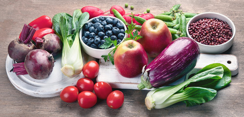 Healthy food  high in anthocyanins