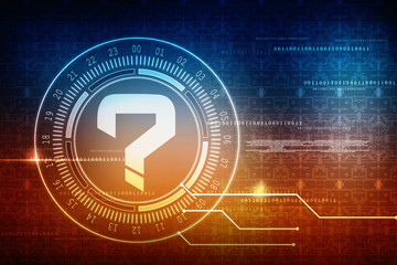   2d illustration question mark