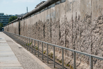 A preserved section of the Berlin Wall   -
