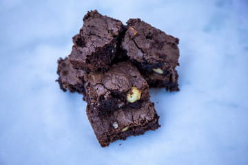 Triple Chocolate Brownie Slices with Macademia