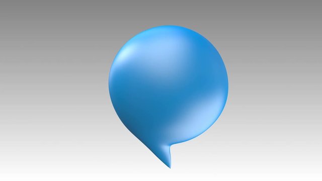 One Speech bubble text bar, 3D balloon style, 4k animation.2.