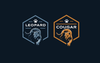 Naklejka premium The image of a cougar or panther.