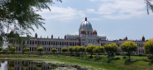 Fototapeta na wymiar Historical palace, Coochbehar rajbari, Raj bari palace, biggest Banglo, biggest home, 
