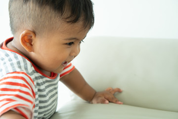 Fototapeta premium Cute little asian baby boy