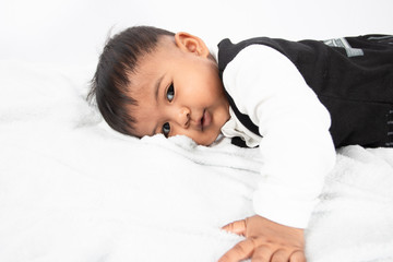 Cute little asian baby boy