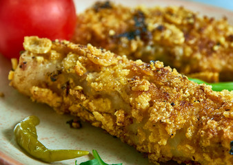 Fried Cod in Coconut Curry Flakes