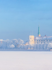 Winter skyline of Latvian capital city Riga Old town