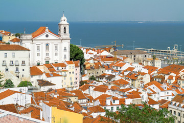 Panoramic view of the Lisbon, Portugal