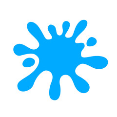 water drop splash isolated on white background, splash of water for element logo and icon, water drop splatter simple image for banner songkran festival, splash water drop symbol for graphic ad design