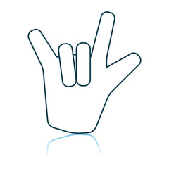 Obraz premium Rock Hand Icon
