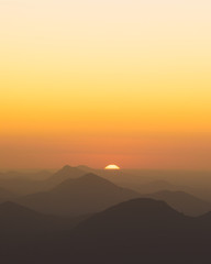mountain layers at sunset - 275398086
