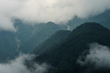 Mountain in the mist