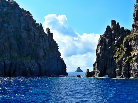 Italy,Calabria-view from the boat to the island Basiluzzo