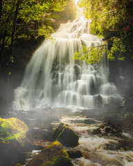 waterfall in forest - 275399451