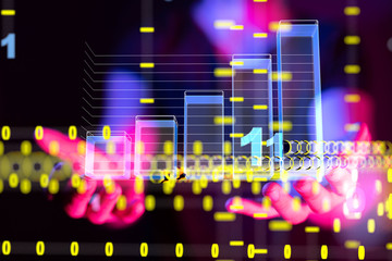 Business intelligence. Diagram, Graph, Stock Trading, Investment dashboard