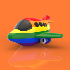 Plane and transport concept - 3D Illustration