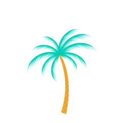 Fototapeta na wymiar Palm tree vector isolated on white background