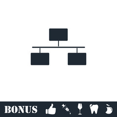 Flowchart icon flat