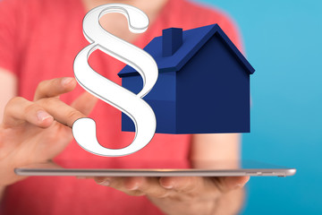 law house contract in hand