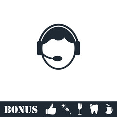 Support icon flat