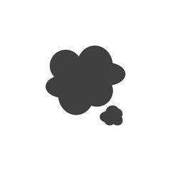 Thinking cloud bubble vector icon. filled flat sign for mobile concept and web design. Idea speech bubble glyph icon. Symbol, logo illustration. Vector graphics