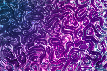 Abstract wavy liquid texture patterns 3D rendering