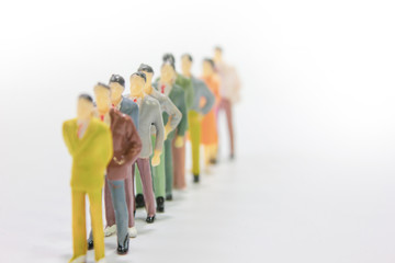 group of business people In line isolate white background.